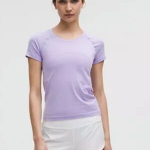Lululemon Athletica Light Purple Short Sleeve Tee